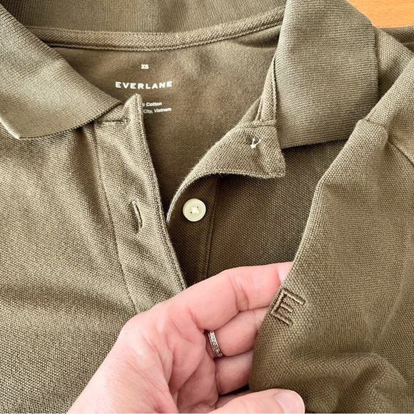 Everlane The Oversized Polo. Size XS. Color Beech. - Picture 9 of 12